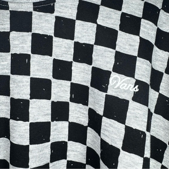 VANS Checkerboard Retro Crew Sweatshirt Women’s X Small Black & Gray NEW MOD Emo - Picture 4 of 6